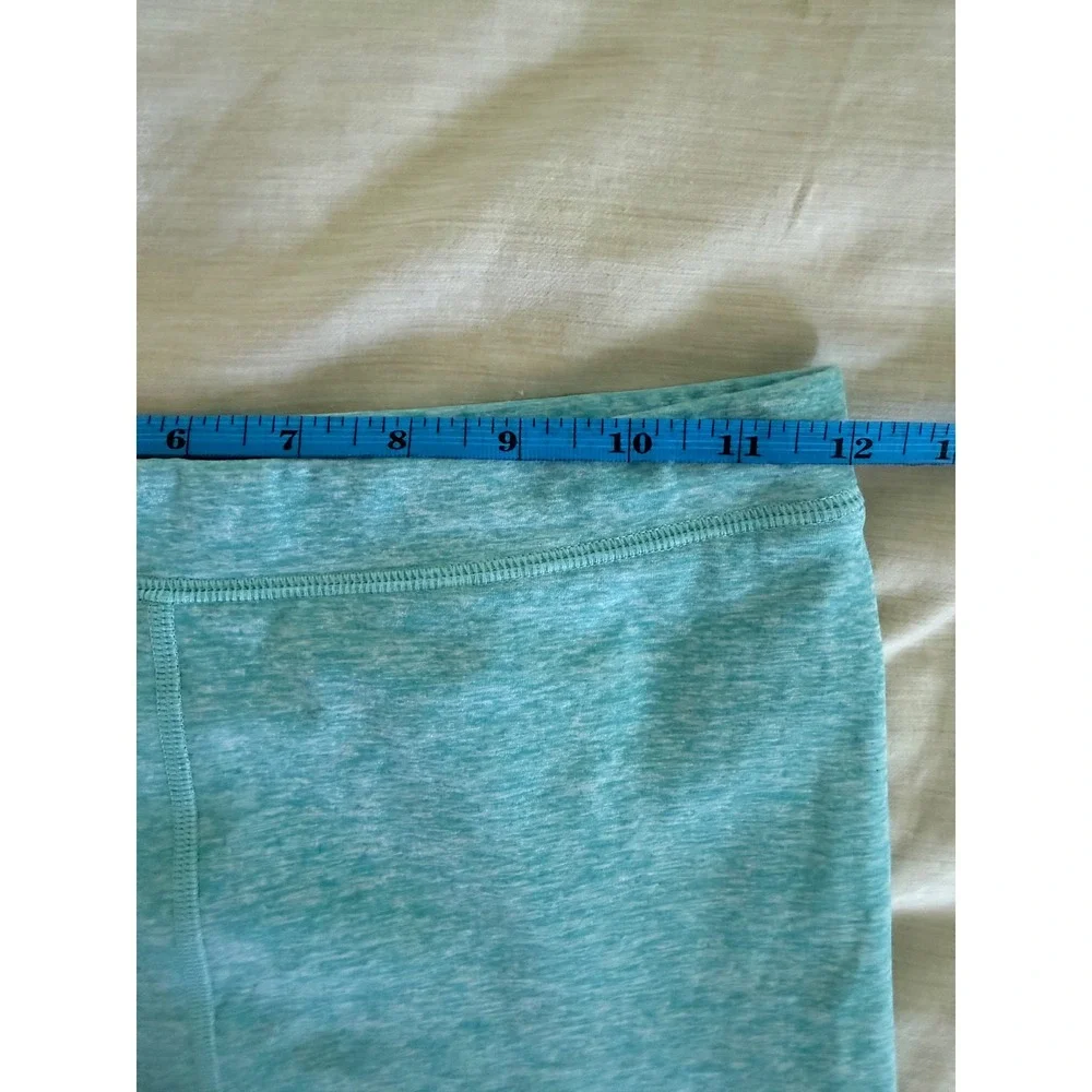 Alo Yoga Alosoft Flow Leggings XS Aqua Blue Heathered High Waist Full Length